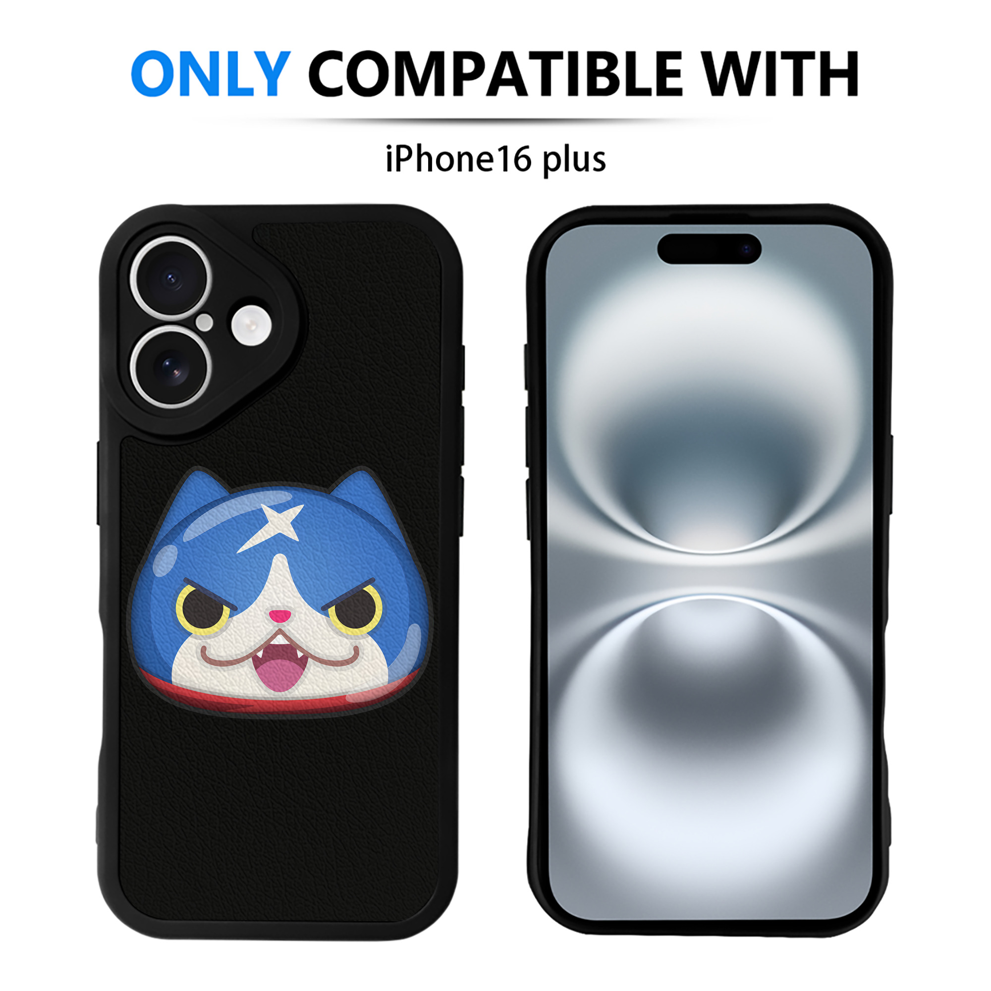 （画像用） 妖怪ウォッチ Yo-kai Watch 【iPhone 16シリーズ対応】シリコンスマホケース（レザー調） 材質：シリコン